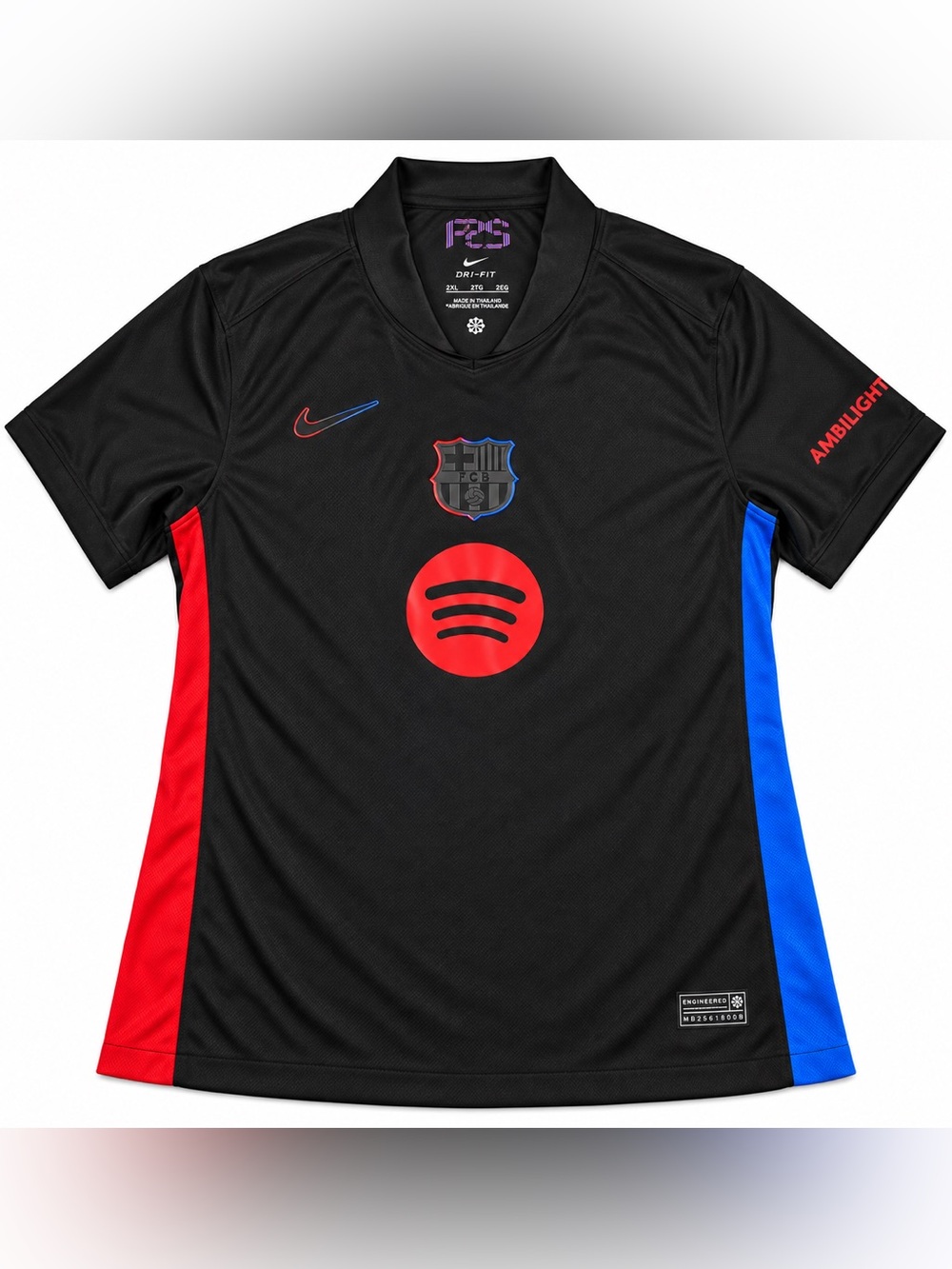 Nike FC Barcelona 2025/26 Away Jersey Black Spotify Dri-FIT Men’s 2XL